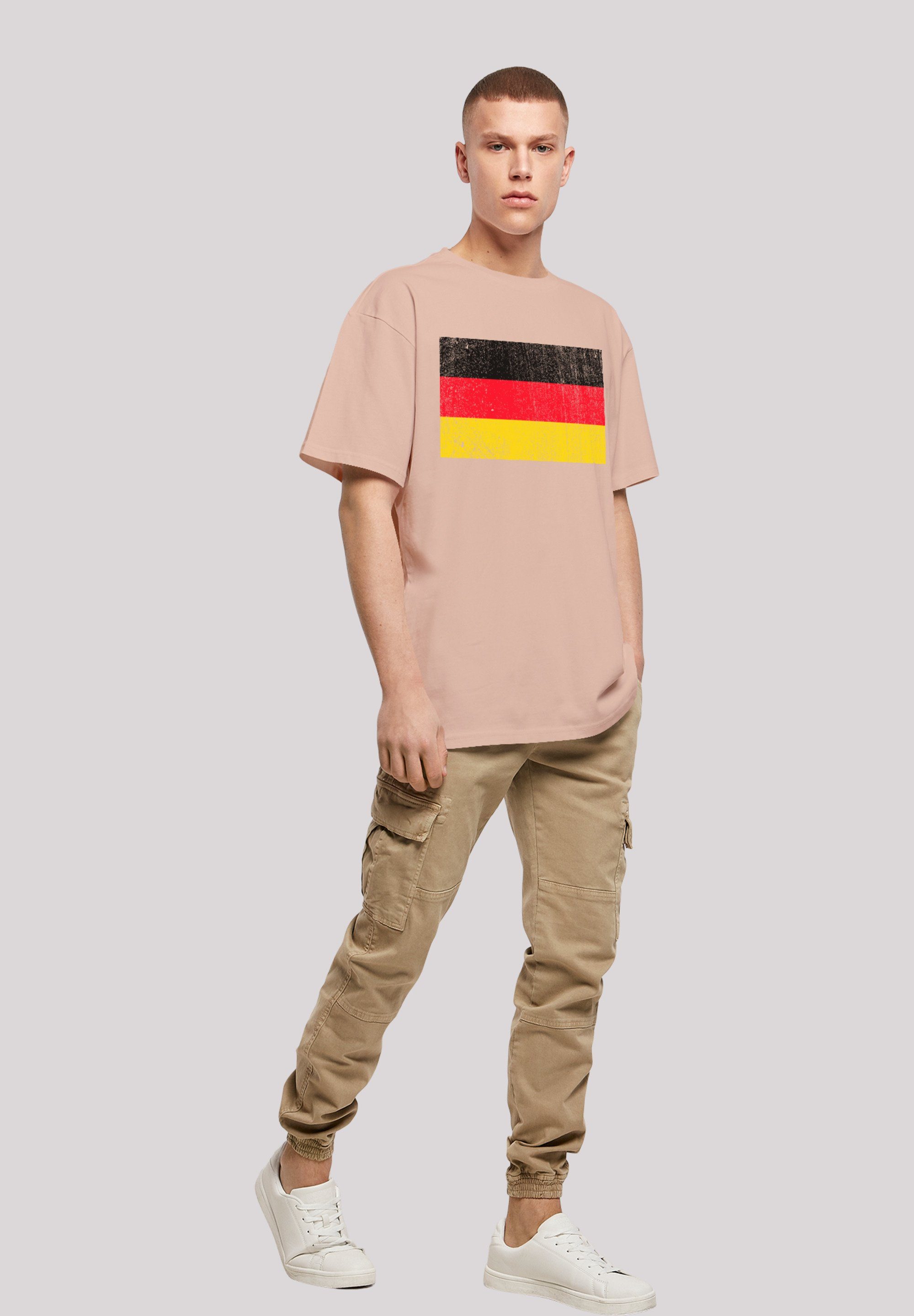 distressed Print Flagge T-Shirt Deutschland F4NT4STIC amber Germany
