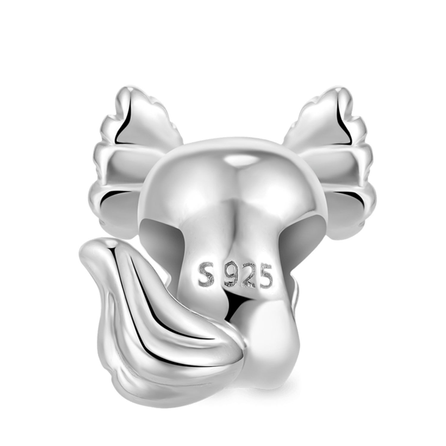 Gnoce Bead Gnoce Charm Axolotl mit Herz FSC154 Silber