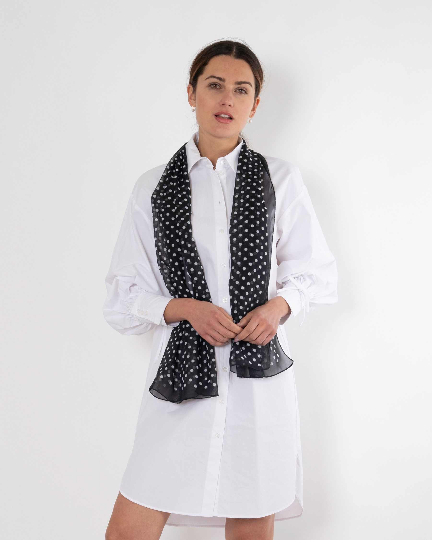 MayTree Modeschal leichter Chiffonschal Damen Polka günstig online kaufen