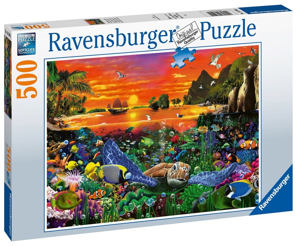 Ravensburger Puzzle 500 Teile Ravensburger Puzzle Schildkröte im Riff 16590 günstig online kaufen