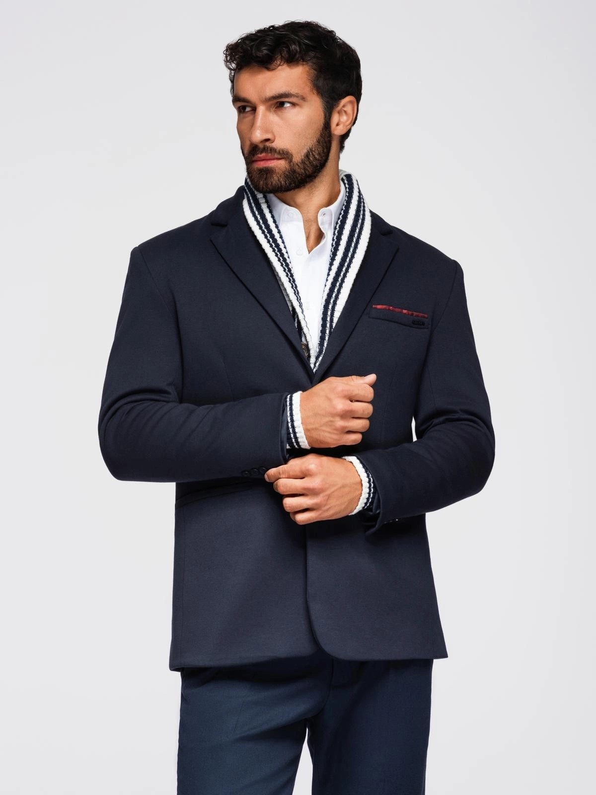 OMBRE Anzugsakko Herren Strickblazer in Slim-Fit-Passform günstig online kaufen