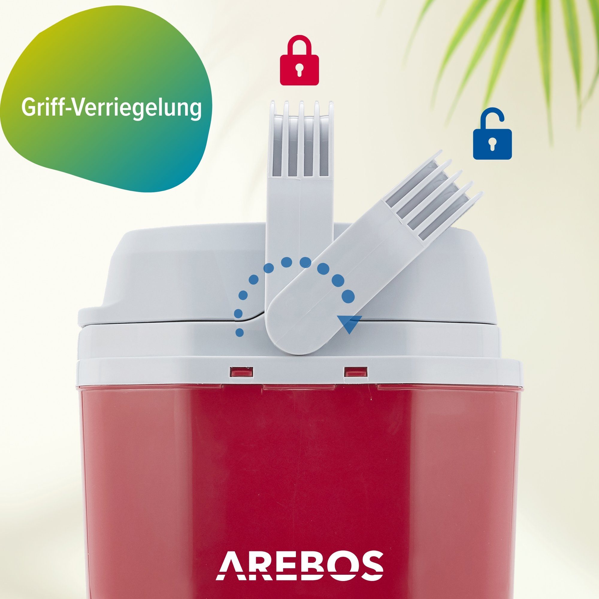 Arebos Elektrische Kühlbox 20L Mobil, Kühlschrank mit ECO Modus zum Kühlen & Warmhalten, 2 Programme: COLD & HOT – Bild 5 von 5