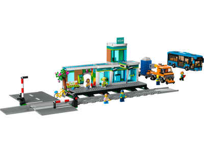 LEGO® Spielbausteine LEGO City 60335 Bahnhof, (Set, 907 St., Eisenbahn)