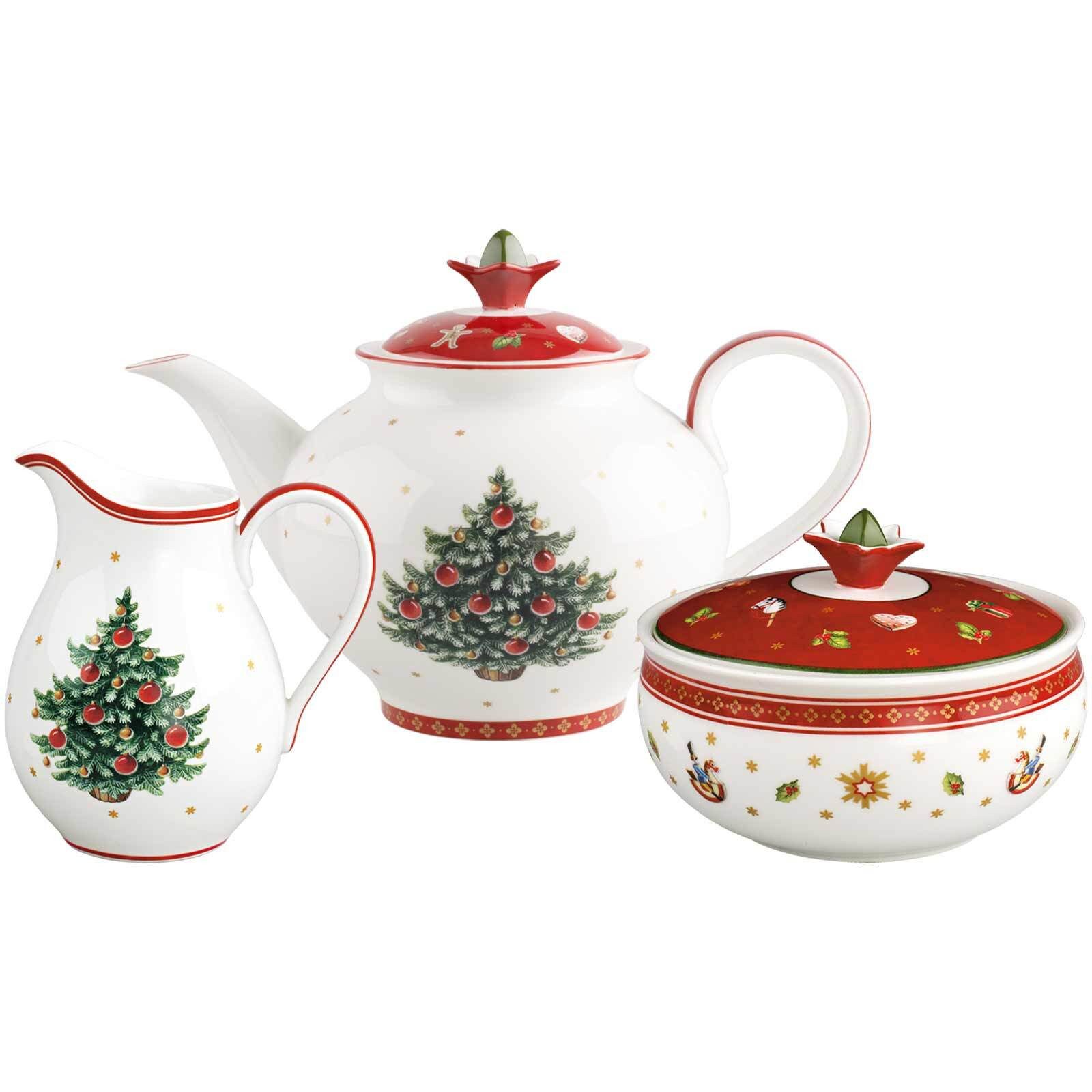 Villeroy & Boch Teekanne Toy's Delight Kaffeezubehör-Set 3er Set, 0 l, (1x Kaffeekanne, 1x Milchkännchen, 1x Zuckerdose, 3-St), Mikrowellengeeignet
