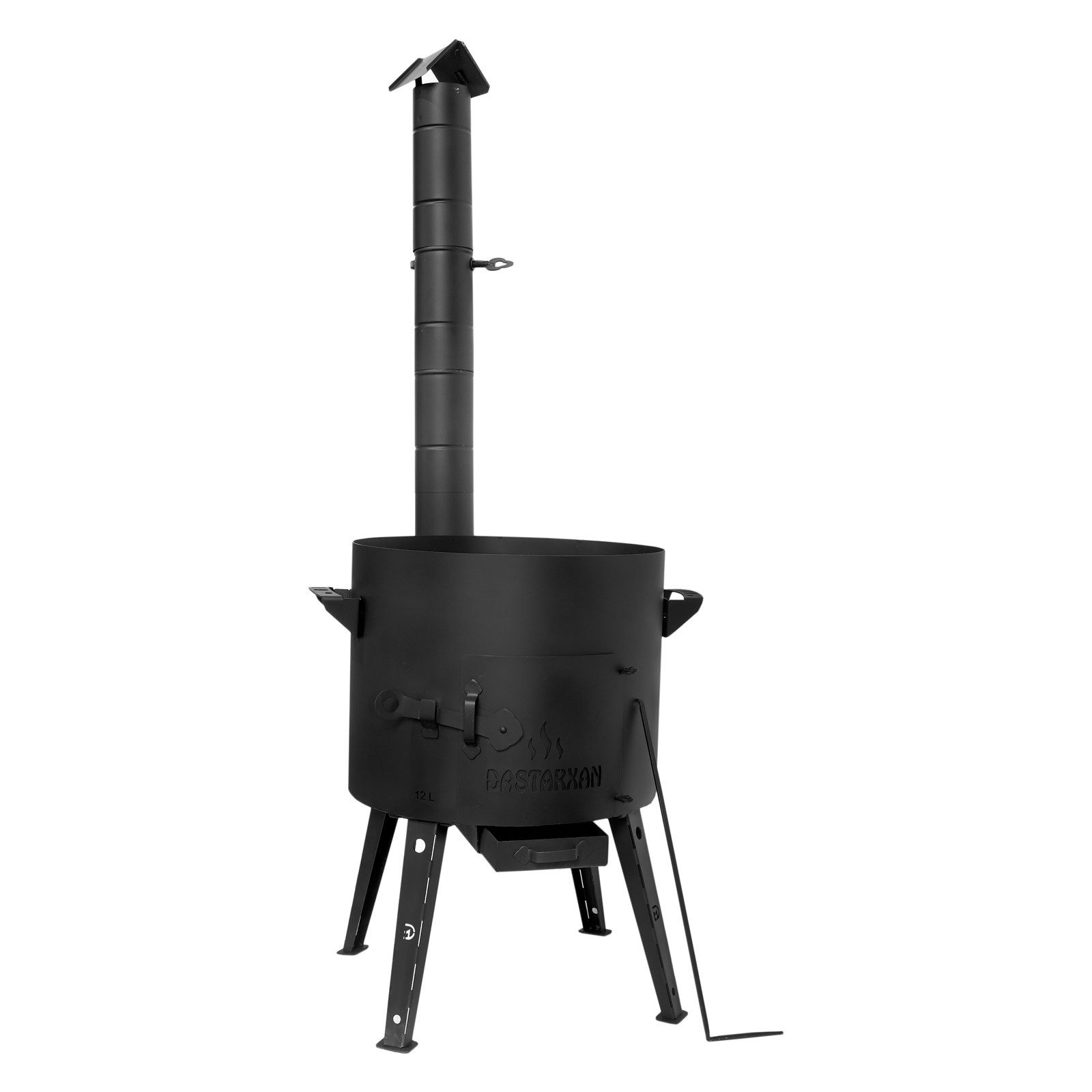 BIG-PAN Feuerstelle Ø44 cm Uchag 2 mm Stahl Schornstein für 16 L Kasan Feuerstelle Utschak