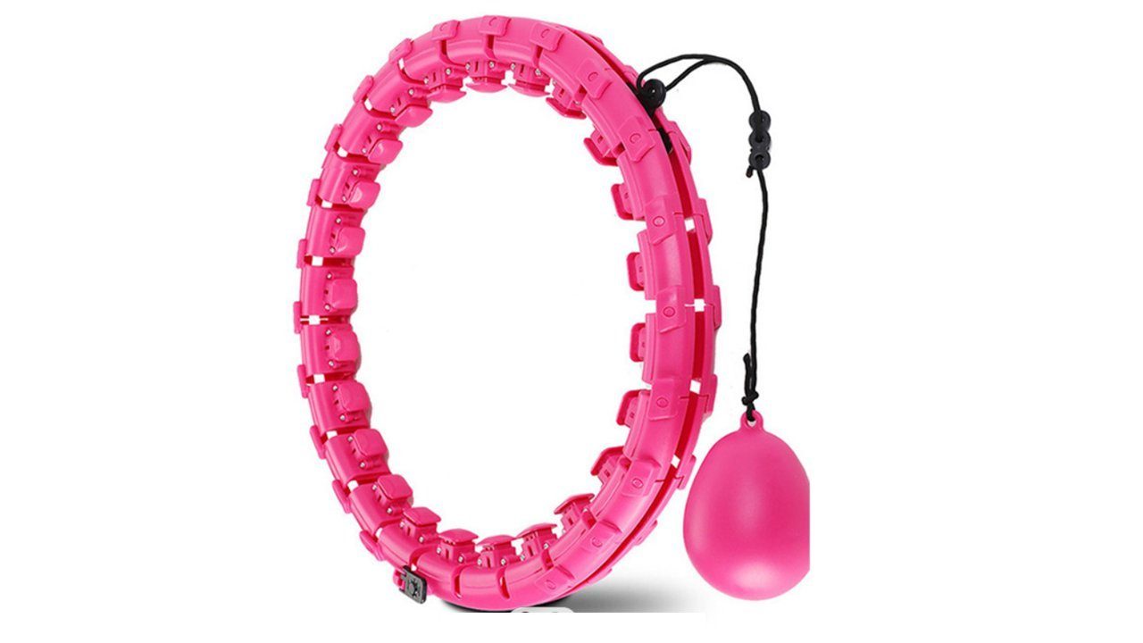 Rötting Design Hula-Hoop-Reifen Smart Fitness Hula-Hoop-Reifen Farbe Pink 24tgl. Bauchtraining, Umfang bis 120 cm