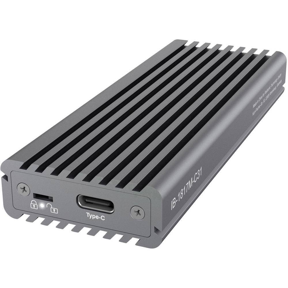ICY BOX Festplatten-Gehäuse M.2 NVMe SSD Gehäuse mit Schreibschutz IB-1817M-C31 USB 60509, Schreibschutzschalter