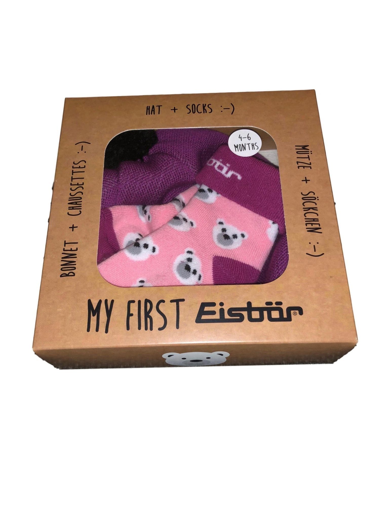 Eisbär Strickmütze Eisbär Babyset "My First Eisbär Set" Mütze Socken