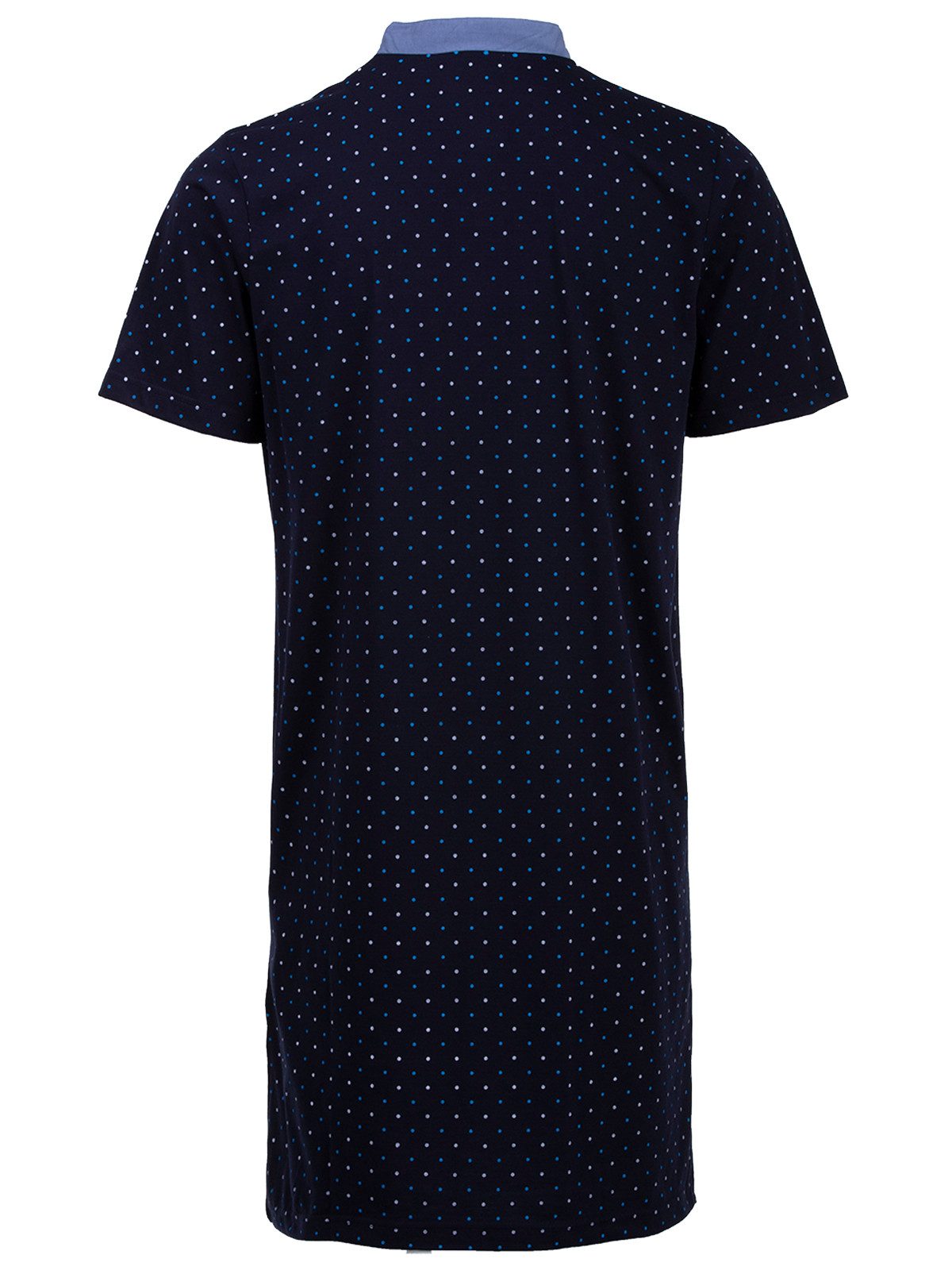 Henry Terre Nachthemd Nachthemd Kurzarm - Stehkragen mit Punkten