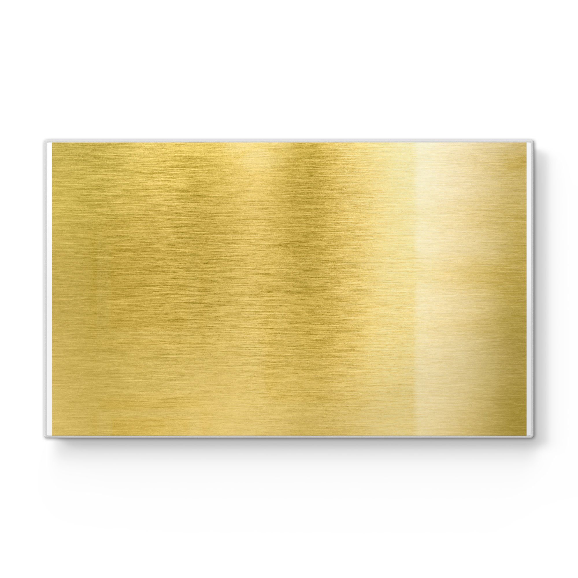 DEQORI Schneidebrett 'Gebürstete Goldoberfläche', Glas, Platte Frühstücksbrett Schneideplatte