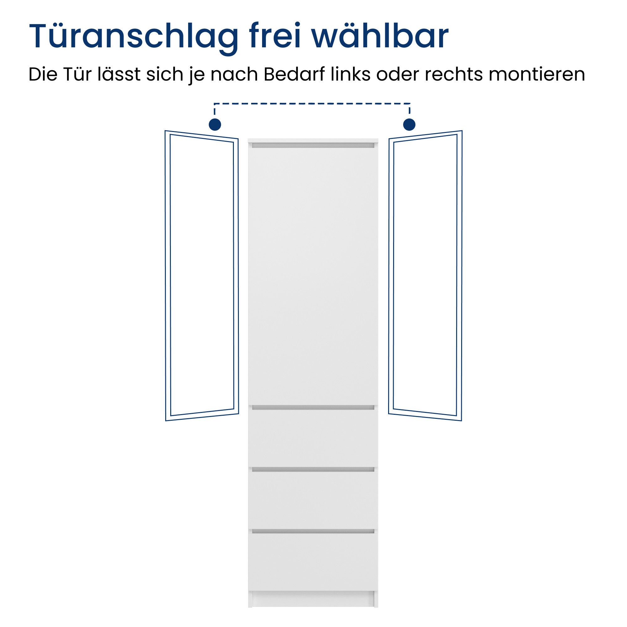 Home Collective Kleiderschrank Garderobenschrank Mehrzweckschrank Schrank platzsparend & vielseitig (50x40x180,5 cm (BxTxH), ideal für Schlafzimmer Flur & Arbei – Bild 5 von 5