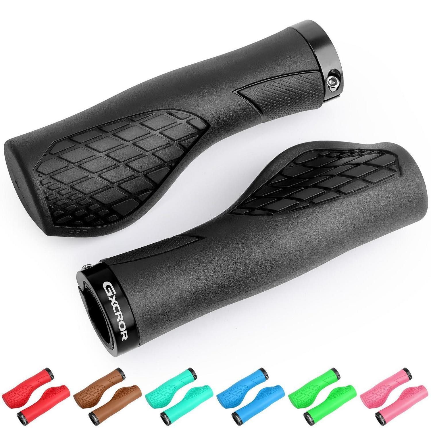 LuxusKollektion Fahrradlenkergriff Fahrradgriffe Lenker 22mm Antirutsch DualLock MTB Rennrad Schwarz (2-St)