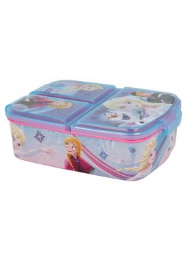 Disney Frozen Lunchbox Brotdose Eiskönigin Elsa, Anna und Olaf, Vesperdose mit 3 Fächern, BPA-frei