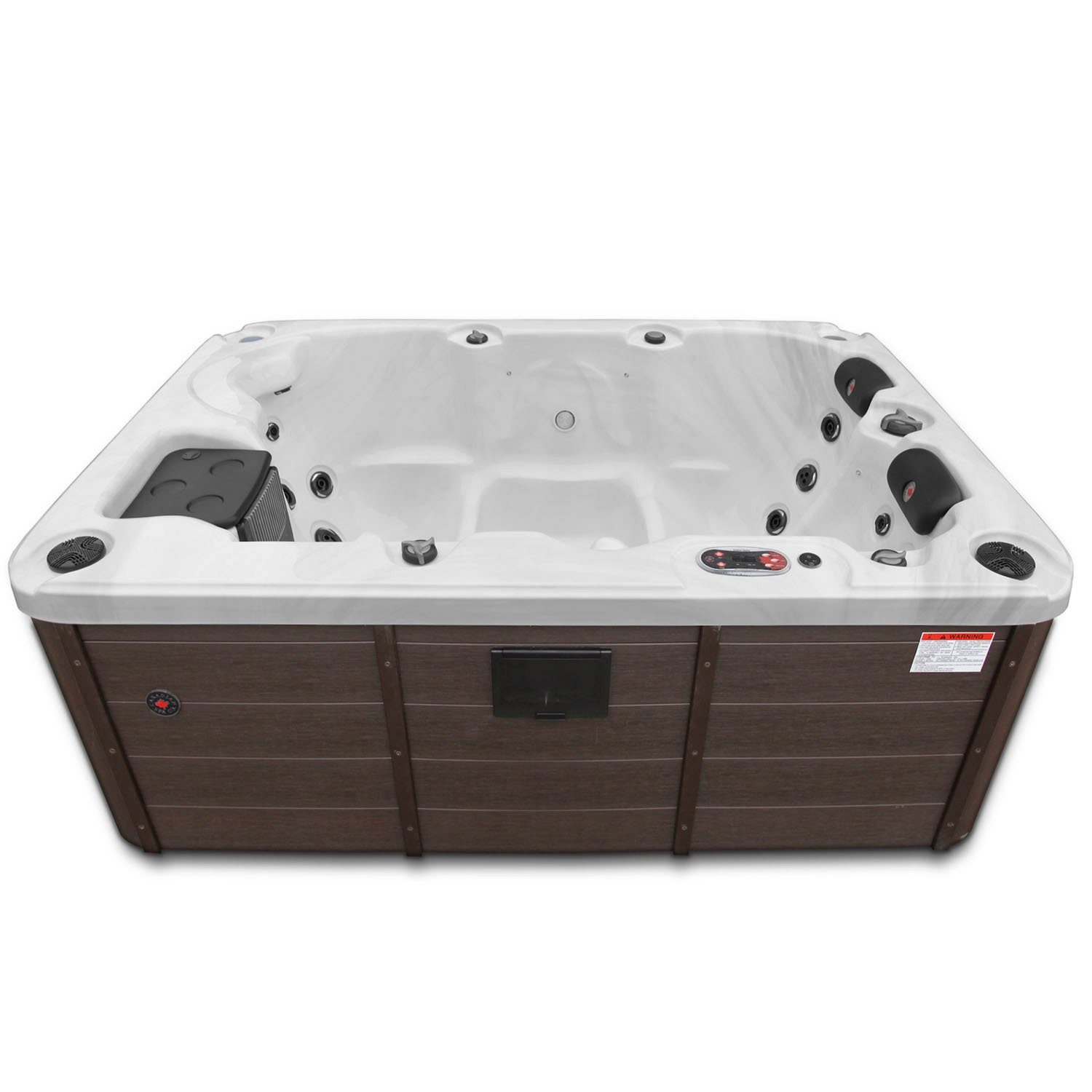 Canadian Spa GmbH Whirlpool Montreal UV, Aufstellbecken, Steckdosen fertig (Plug-and-Play), 213 cm x 150 cm, für 3 Personen, Inkl. UV & Ozon, Plug & Play-Funktion