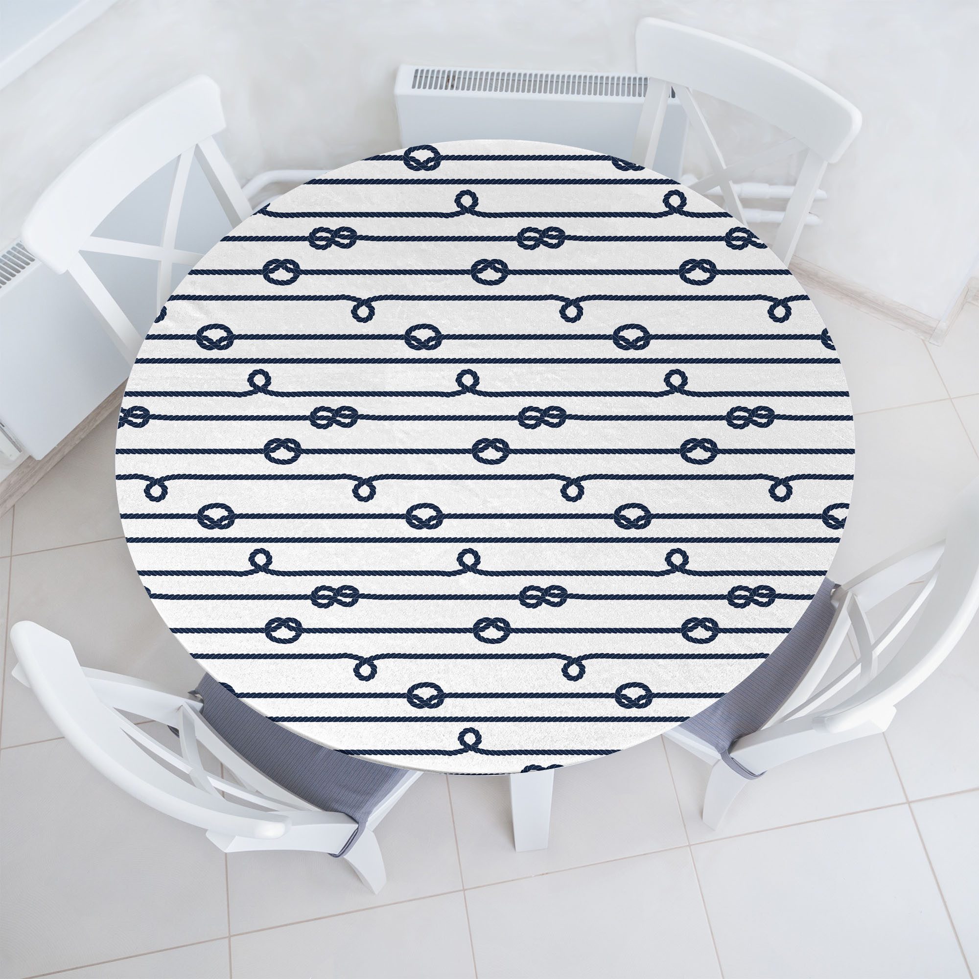 Tischdecke Rundum-elastische Stofftischdecke