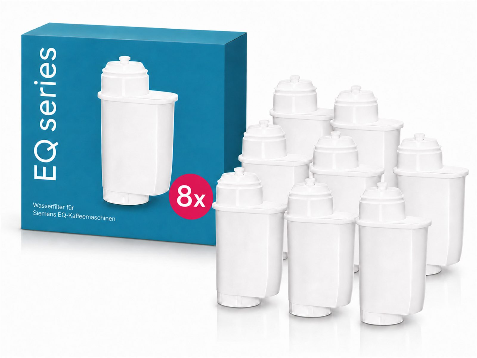Filswa Ersatzfilter für Siemens EQ Series, EQ3/EQ6/EQ9, für Brita Intenza 575491,8 Stück, Zubehör für Siemens EQ Series und plus series, EQ3/5/6 Plus/7/8/9, Ersatz für Bosch TCZ-7003, TCZ7033, Siemens TZ70003/TCZ7003,TES71151, 12008246, 467873, Ersatz für