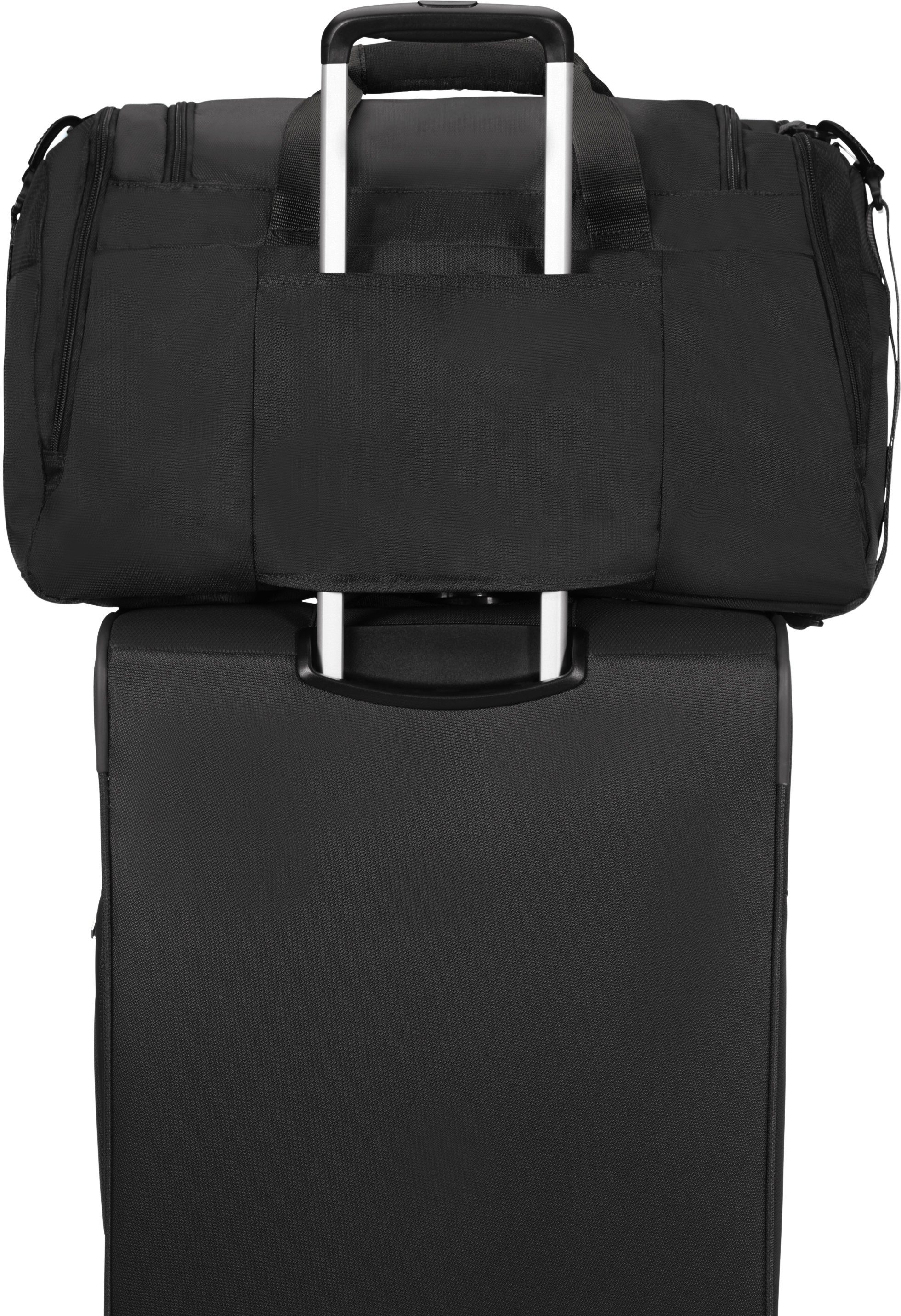 Tourister® Reisetasche American schwarz mit Trolley-Aufsteck-System Summerfunk,