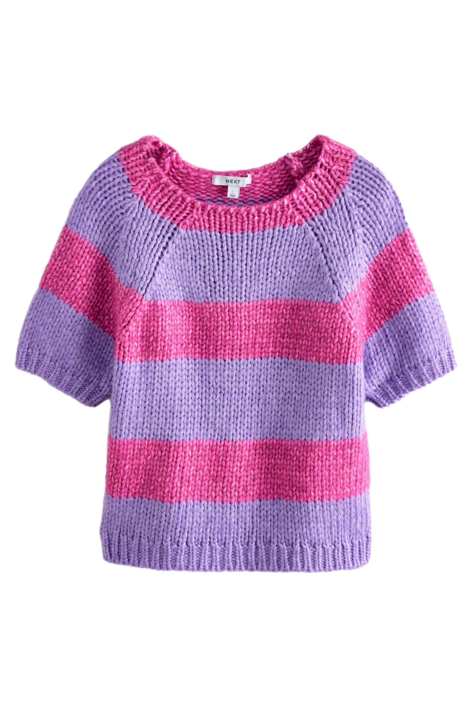 Next Strickpullover Gestreiftes kurzärmeliges Stricktop (1-tlg) günstig online kaufen