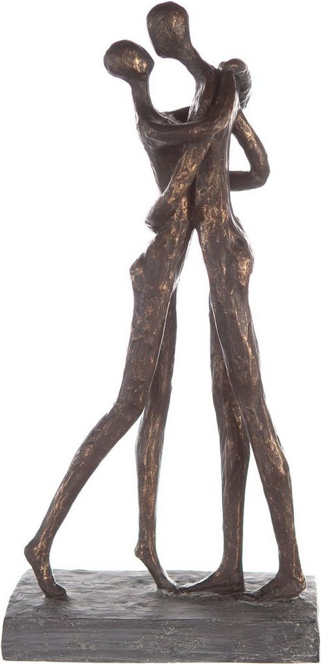 Skulptur (1 Casablanca Cuddle, by Dekoobjekt, Pärchen, mit bronzefarben/grau Dekofigur Höhe Wohnzimmer Spruchanhänger, Gilde 32 St), cm,
