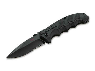 Böker Plus Taschenmesser »Heckler & Koch SFP Tactical Folder All Black Einhandmesser mit Gummirten Griff«