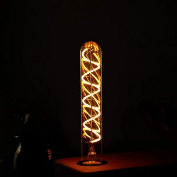 ZMH LED-Leuchtmittel Edison Glühbirne E27 Vintage Goldfarbe tube Spirale Filament Antike, E27, Warmweiß, Nicht Dimmbar