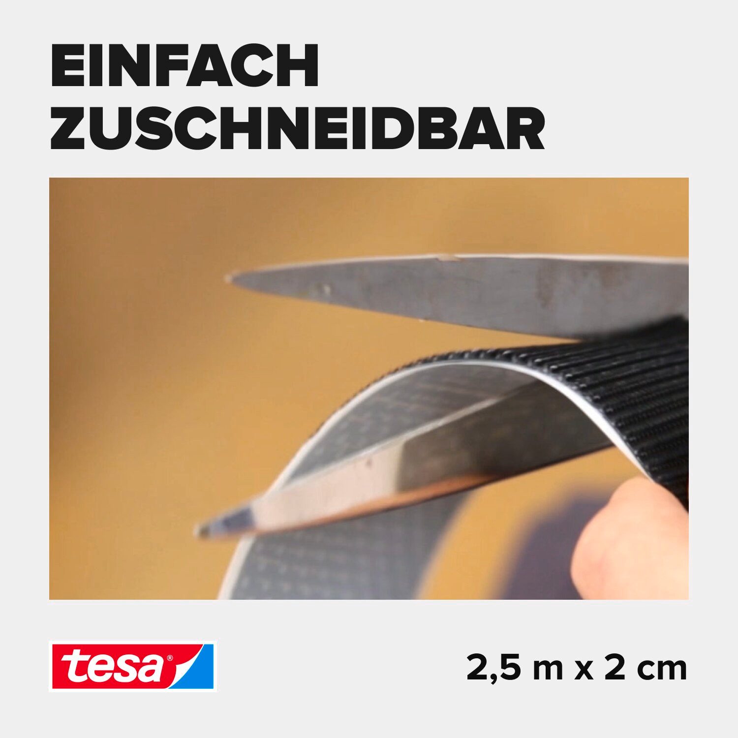 tesa Klett-Klebeband ON & OFF Extra Strong Klettband (Packung, 1-St) selbstklebendes Klettband - extra stark - weiß - 2,5 m : 20 mm – Bild 3 von 5