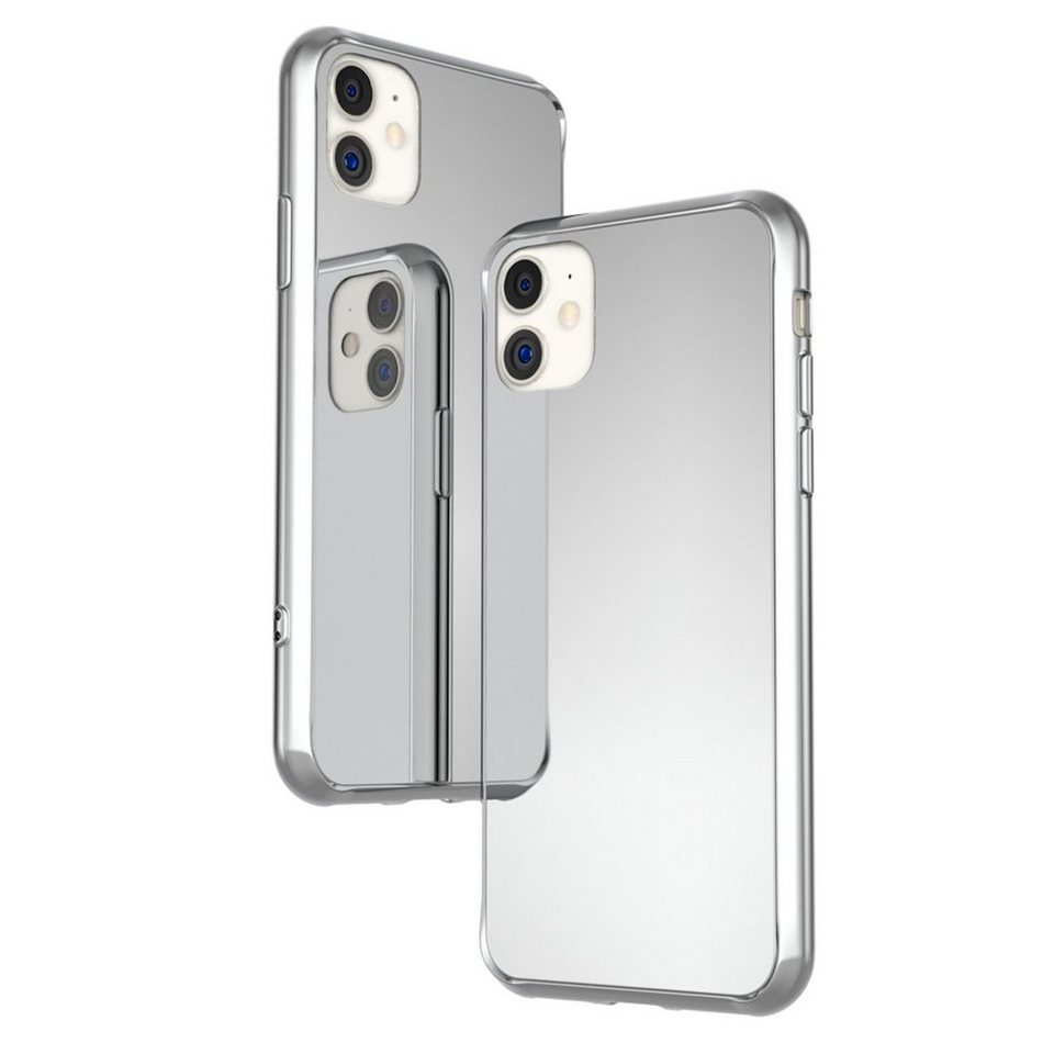 Nalia Smartphone-Hülle Apple iPhone 11, Spiegel Hartglas Hülle / Super  Klarer Spiegeleffekt / Harte Rückseite wie ein echter Spiegel / Silikon  Rahmen / Kratzfest / Mirror Case / Tempered Glass Cover 