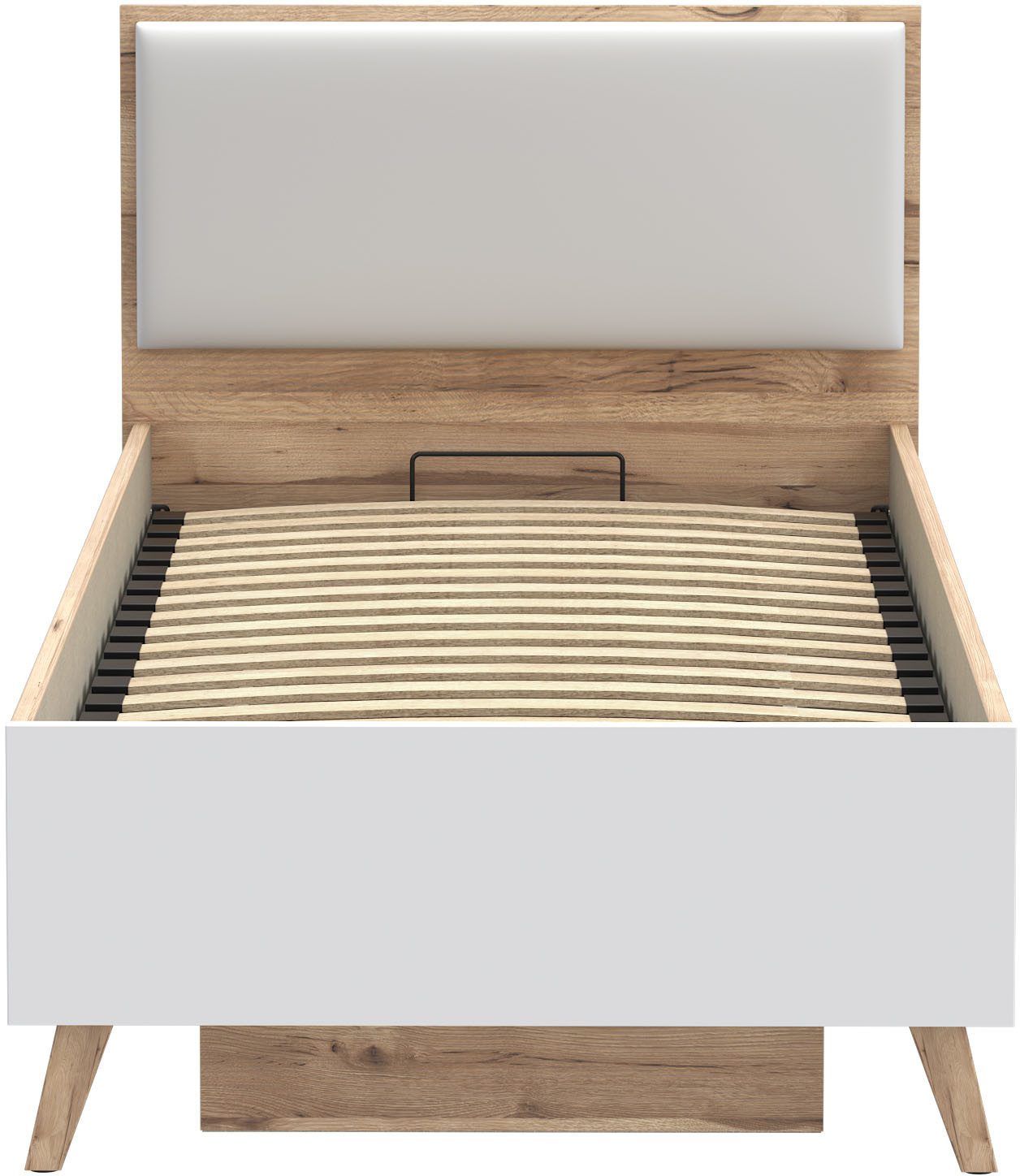 FORTE Stauraumbett Vankka viel Stauraum, skandinavisches Design, Made in Europe, aufklappbarer Lattenrost, weitere Produkte zur Serie erhältlich – Bild 3 von 5