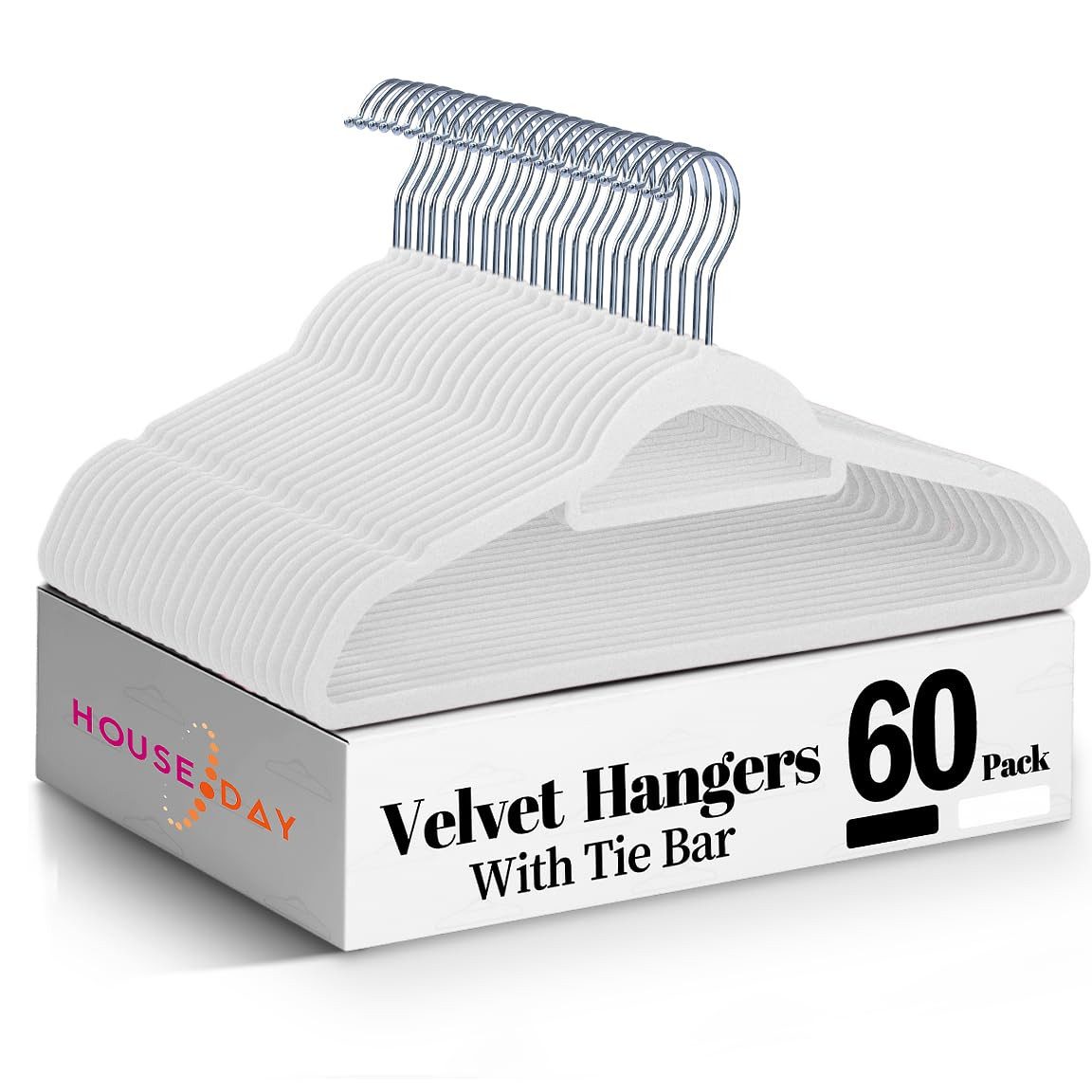 House Day Kleiderbügel mit Krawattenhalter, Samt, rutschfest, (Packung, 60- günstig online kaufen