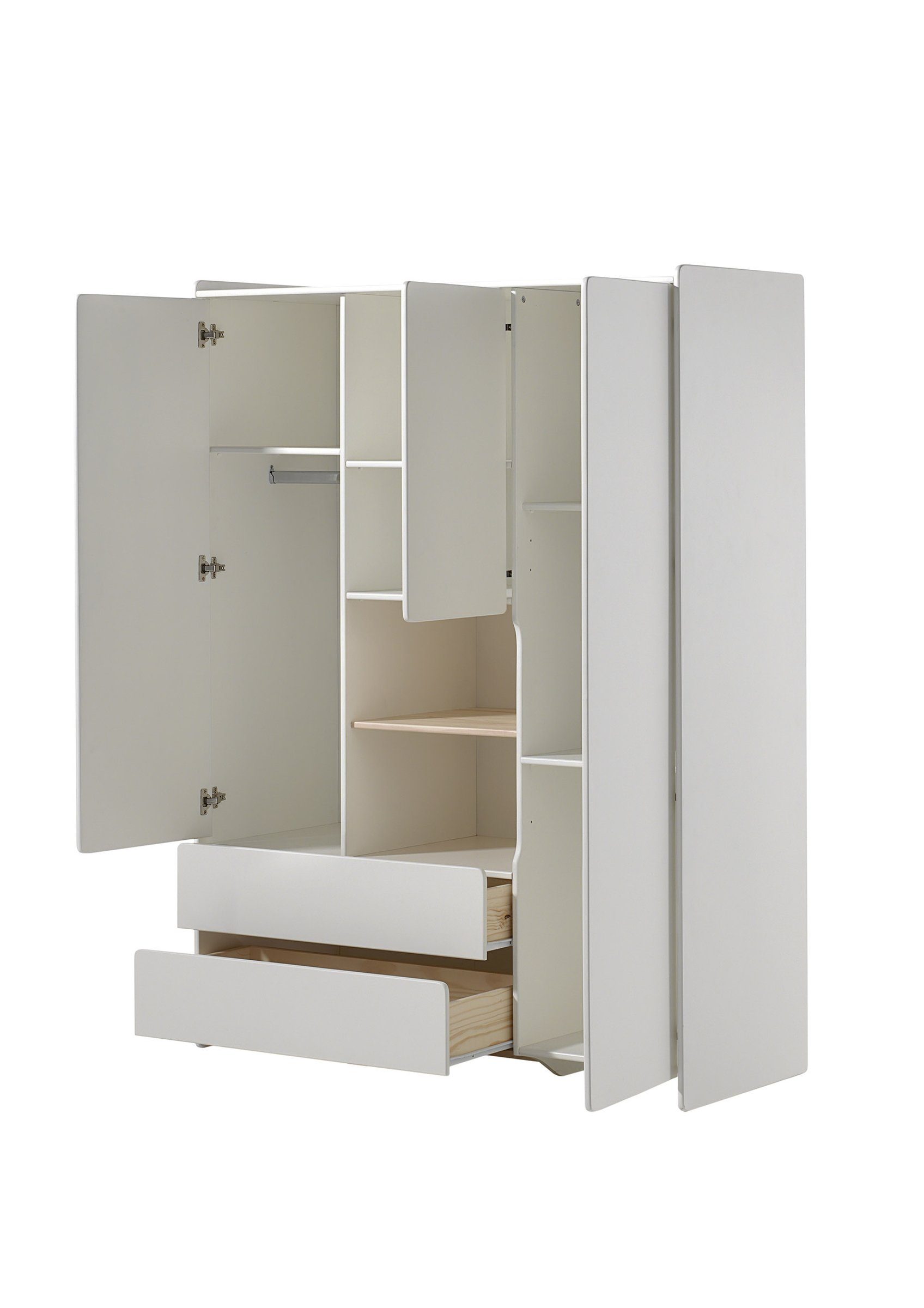 möbelando Kleiderschrank KIDDY 133 x 190 x 55 cm (B/H/T)