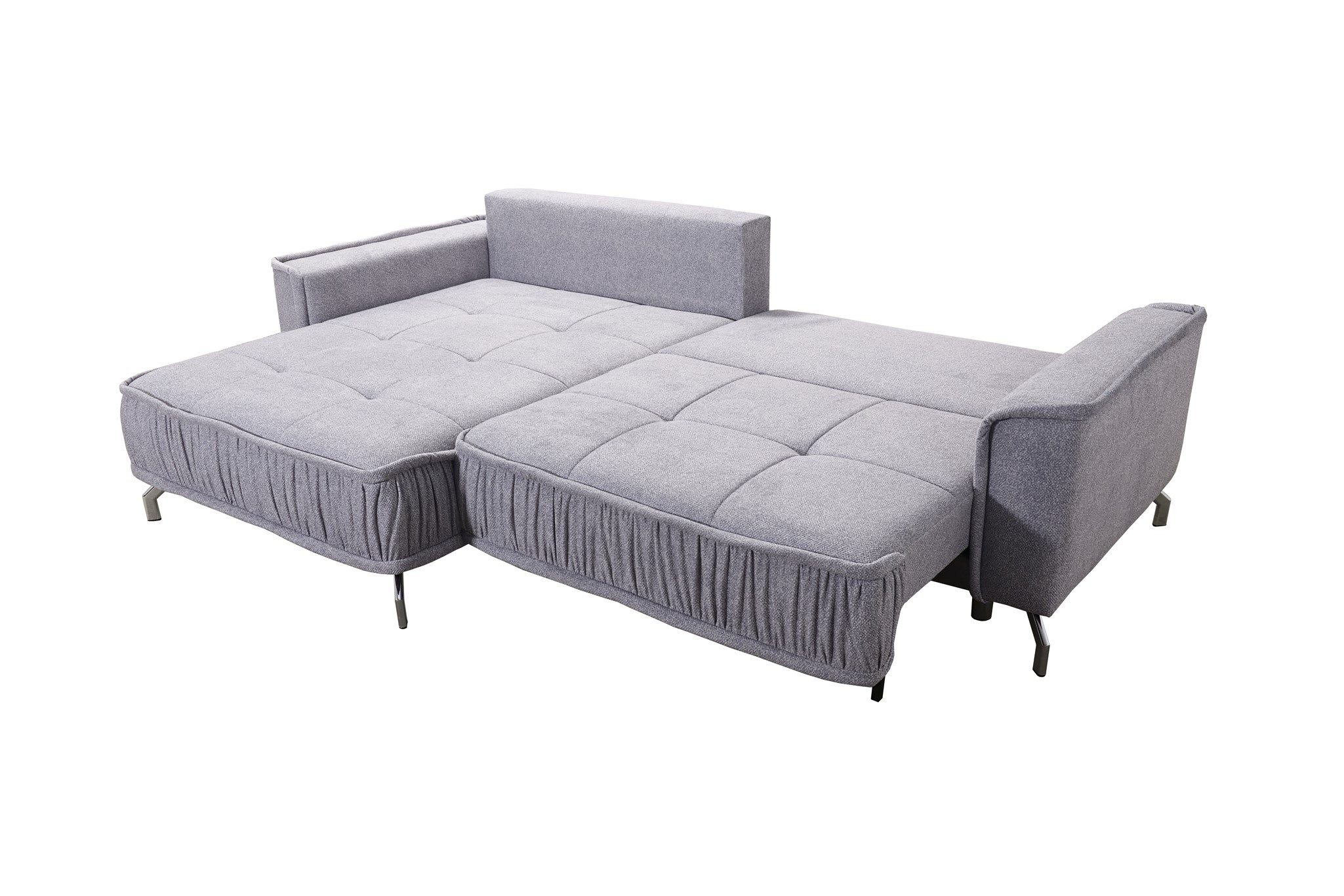 Fun Möbel Ecksofa Schlafsofa Sofa FLORENCE in Stoff, inkl. 5 Rückenkissen, inkl. Schlaffunktion