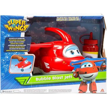 Super Wings Spielfigur Bubble Blast Jett mit Seifenblasenfunktion, Rot Flugzeug