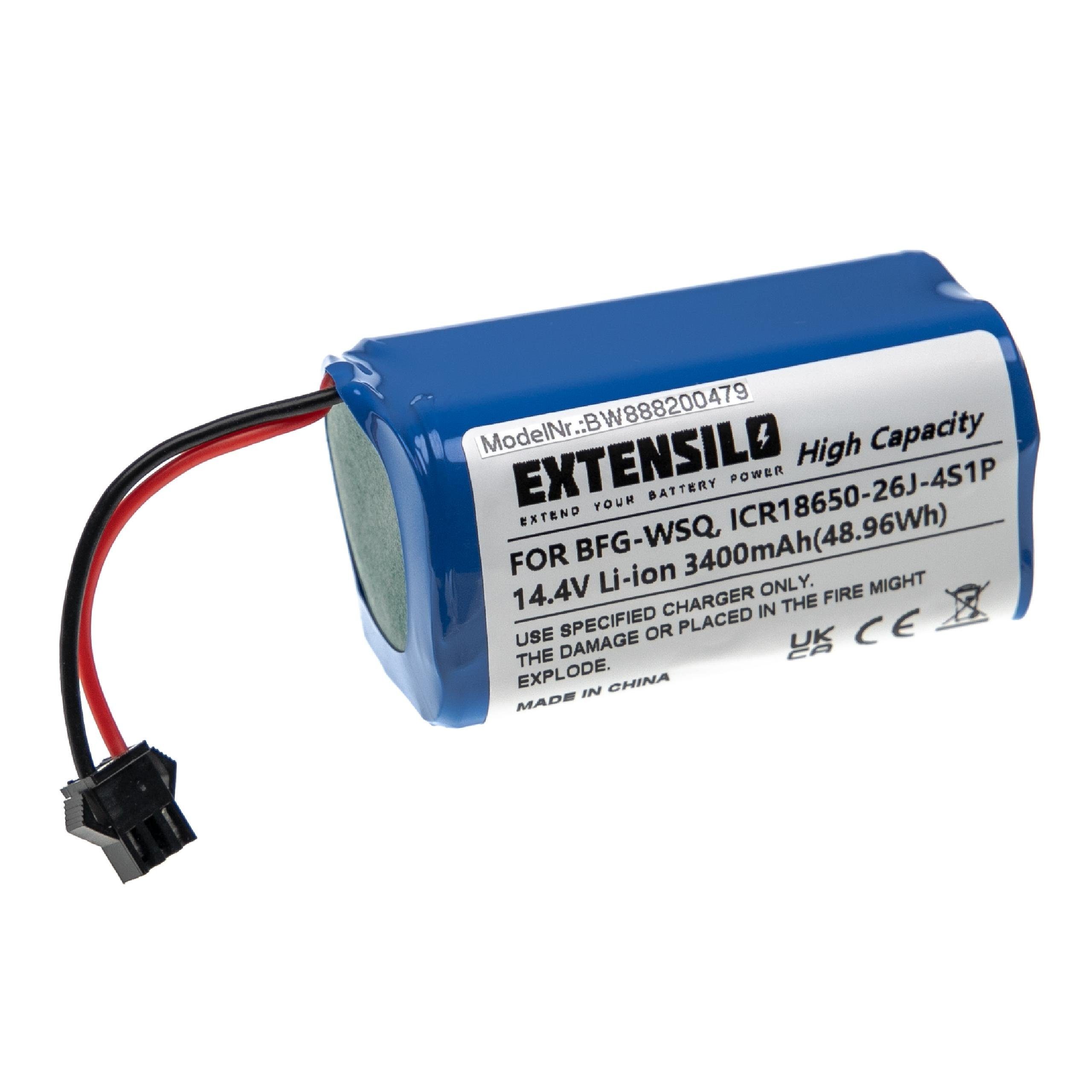 vhbw kompatibel mit Genio Deluxe 500 Staubsauger-Akku Li-Ion 3400 mAh (14,4 V)