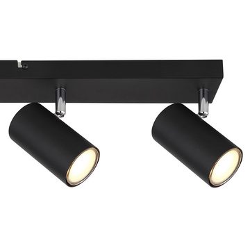 Globo LED Deckenspot, Leuchtmittel nicht inklusive, Deckenleuchte Spot 4 flammig Deckenstrahler schwarz Deckenlampe