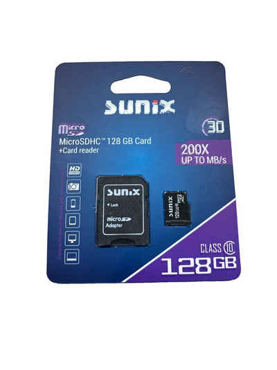 Sunix Speicherkarte Karte 64GB / 128GB Class 10 UHS-I Adapter bis 200 MB/s Speicherkarte (128 GB)