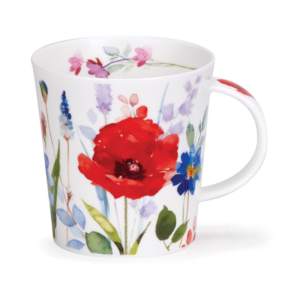 Dunoon Tasse Wild Garden Poppy Mohn Lomond 0,3 l Fine Bone China, 1-tlg.