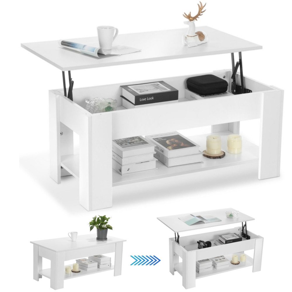 WILGOON Couchtisch Höhenverstellbarer Kaffeetisch 100 x günstig online kaufen