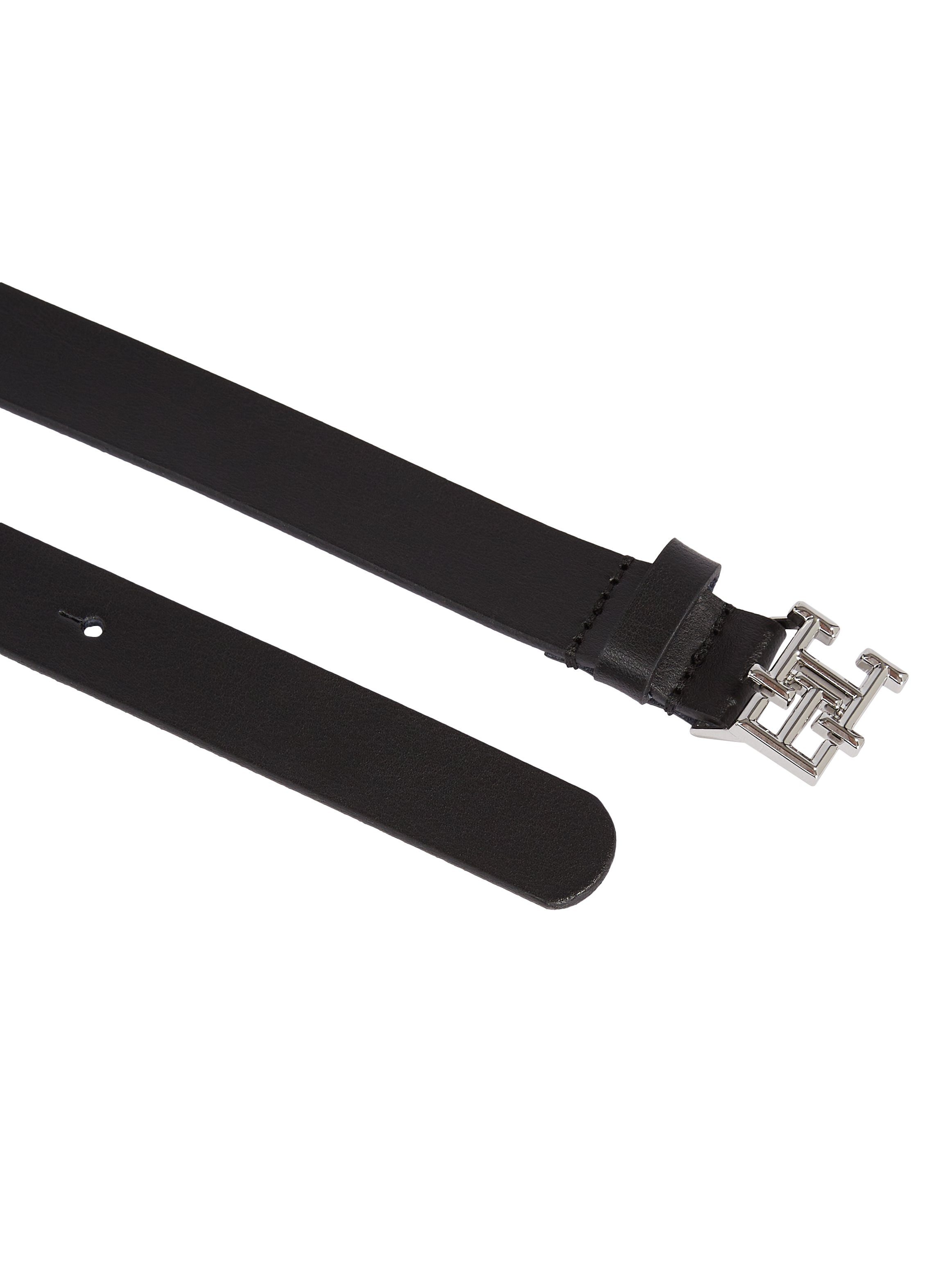 Tommy Hilfiger Ledergürtel TH LOGO 2,5 cm breit mit Monogramm-Schließe