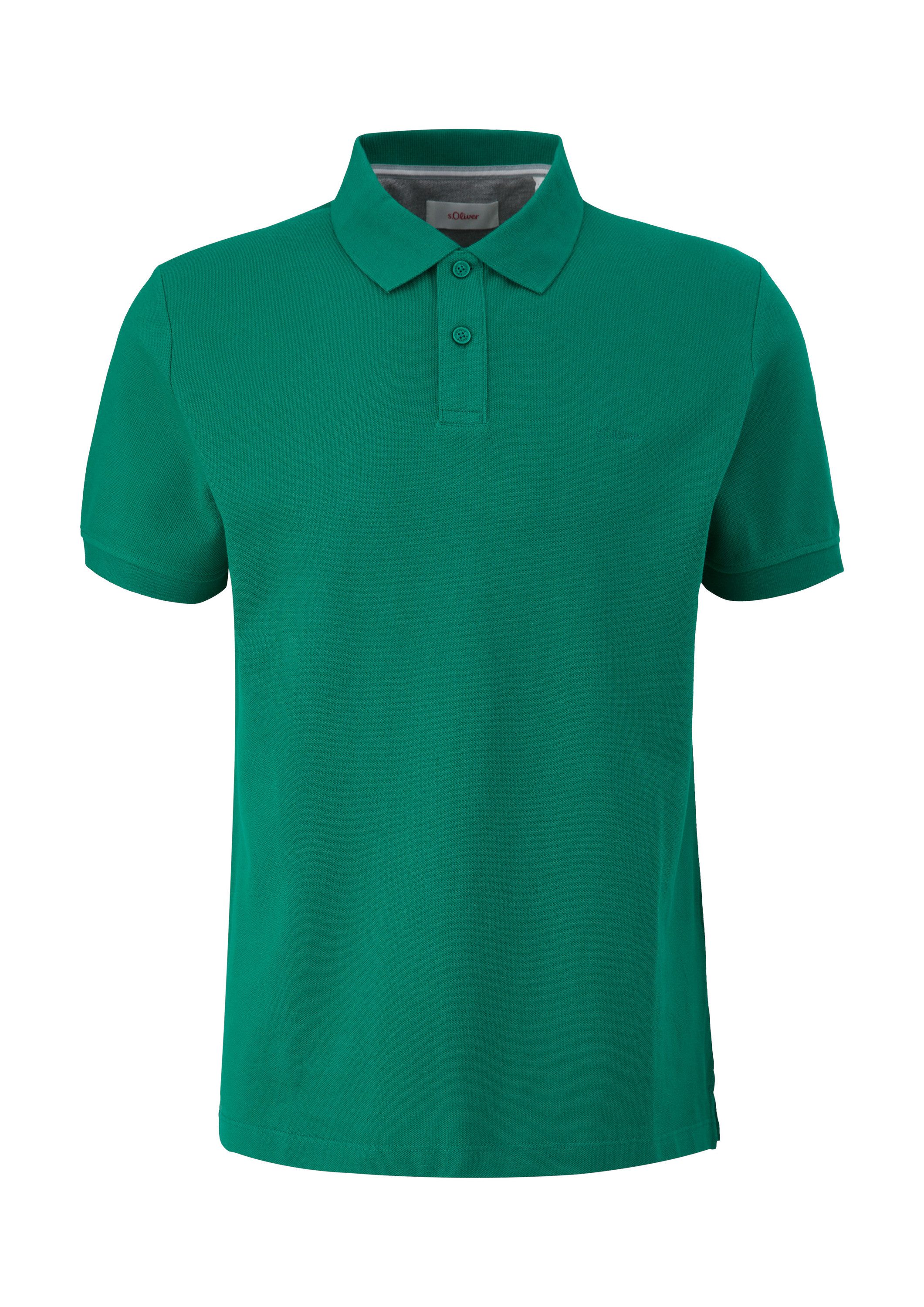 s.Oliver Kurzarmshirt Polo-Shirt Poloshirt aus Baumwollpiqué günstig online kaufen