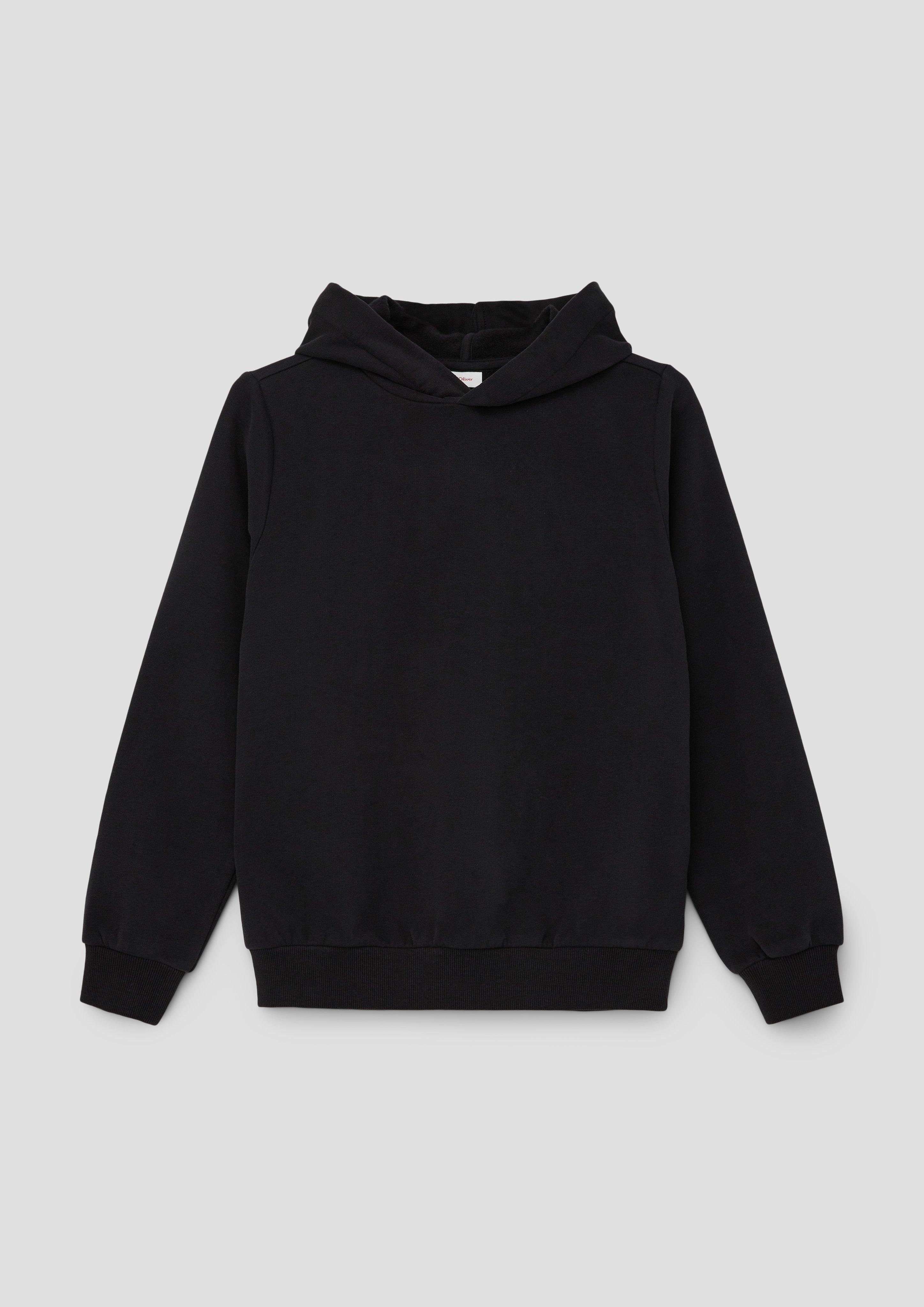 s.Oliver Sweatshirt Kapuzensweatshirt mit Rückenprint schwarz | Sweatshirts