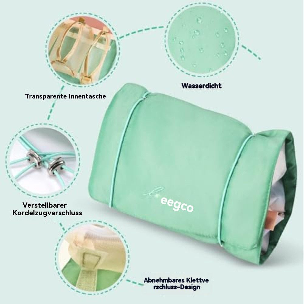 Blusmart Kulturbeutel 4-in-1-Make-up-Taschen (Abnehmbare Kosmetiktasche, Große Kapazität, Tragbar, faltbar), Für Reisen, Kosmetika, Aufbewahrung, Kulturbeutel