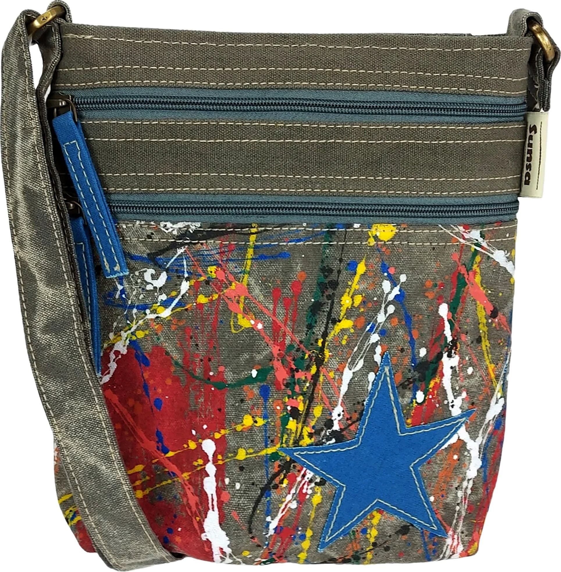Sunsa Schultertasche Sunsa Umhängetasche Schultertasche Canvas (Schultertasche), Damen Umhängetasche, Schultertasche Canvas, mehrfarbig ca. 24cm