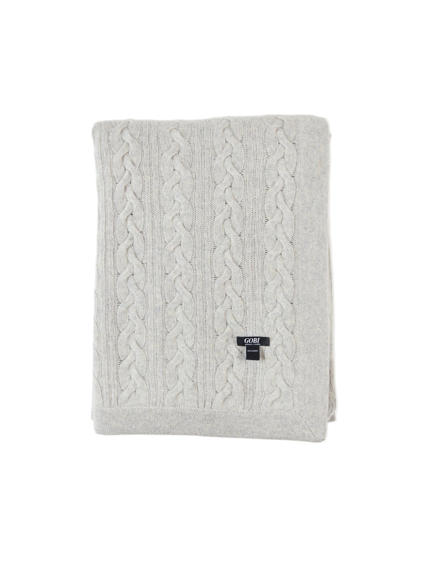 Wolldecke Decke mit Zopfmuster, GOBI Cashmere