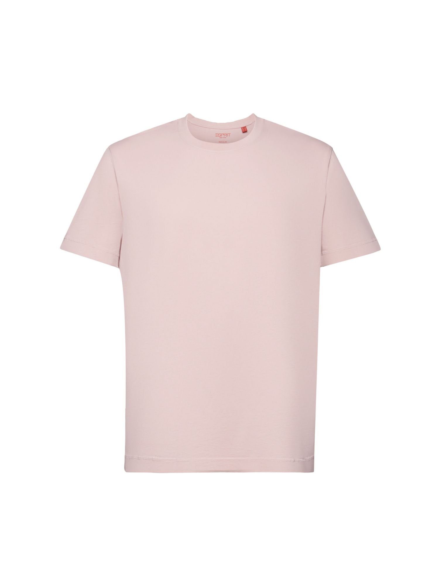 edc by Esprit T-Shirt Rundhals-T-Shirt aus Jersey, 100 % Baumwolle (1-tlg) OLD PINK
