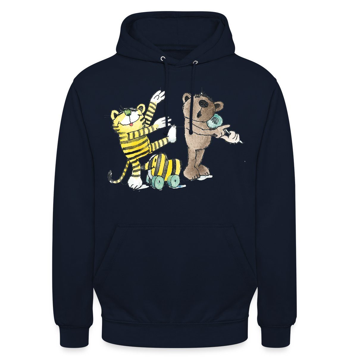 Spreadshirt Hoodie Janosch Tiger und Freunde Machen Musik Unisex Hoodie (1-tlg)