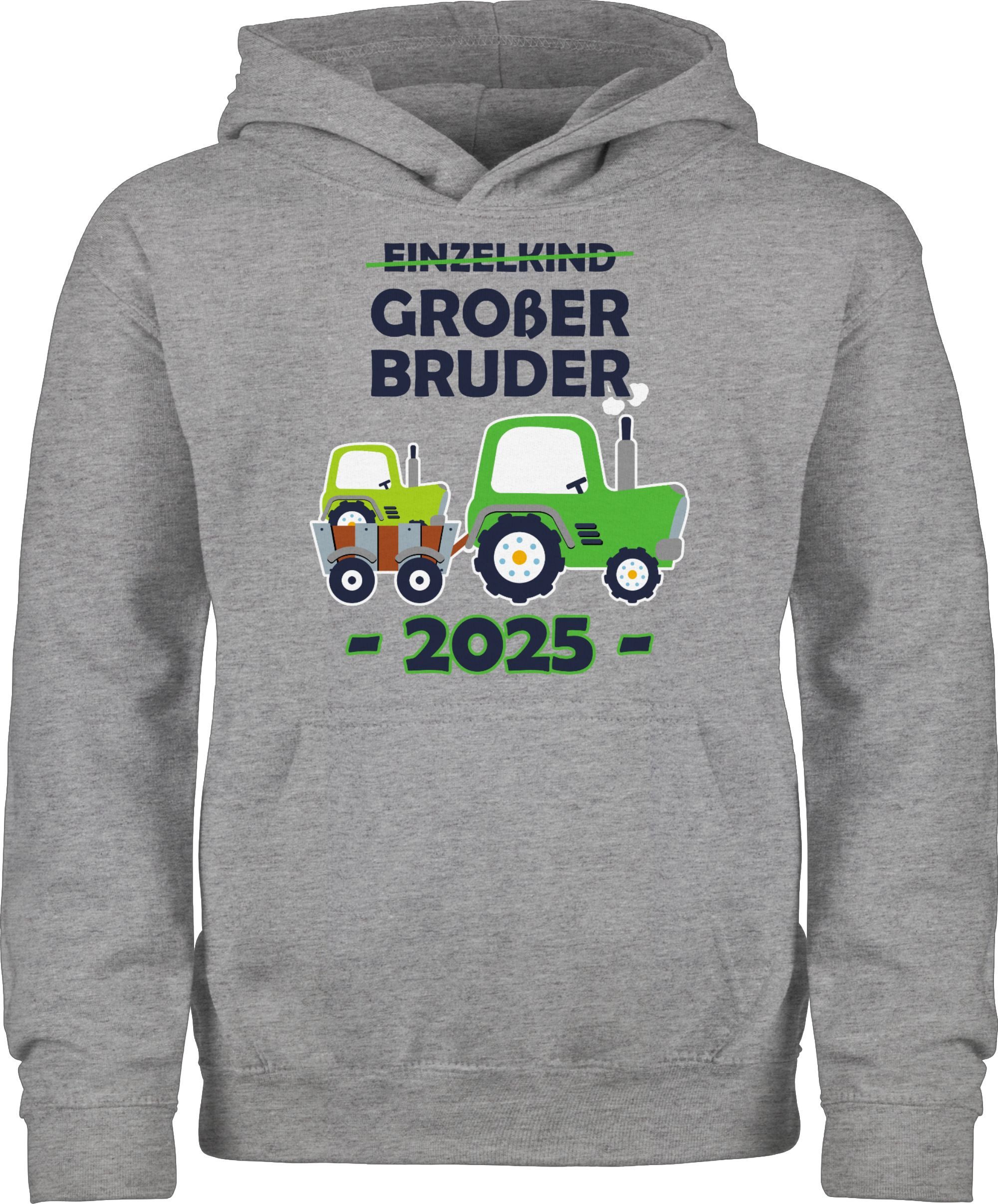 Hoodie Einzelkind Großer Bruder 2025 Traktor