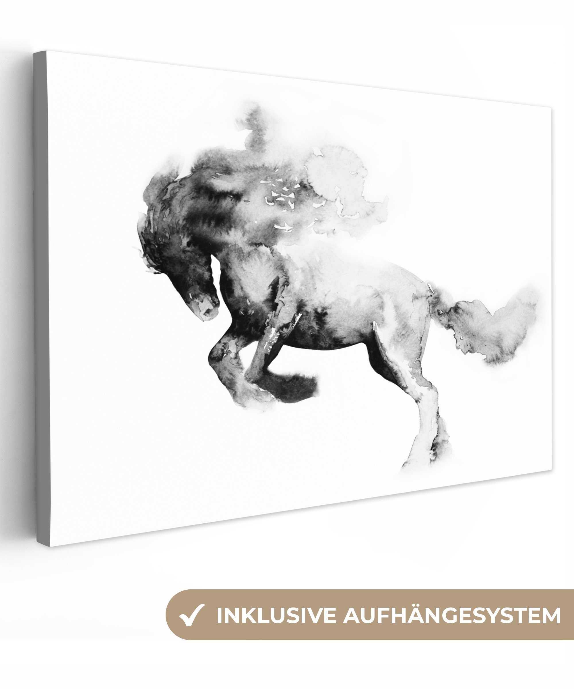 OneMillionCanvasses® Leinwandbild Kunstdrucke - Pferd - günstig online kaufen