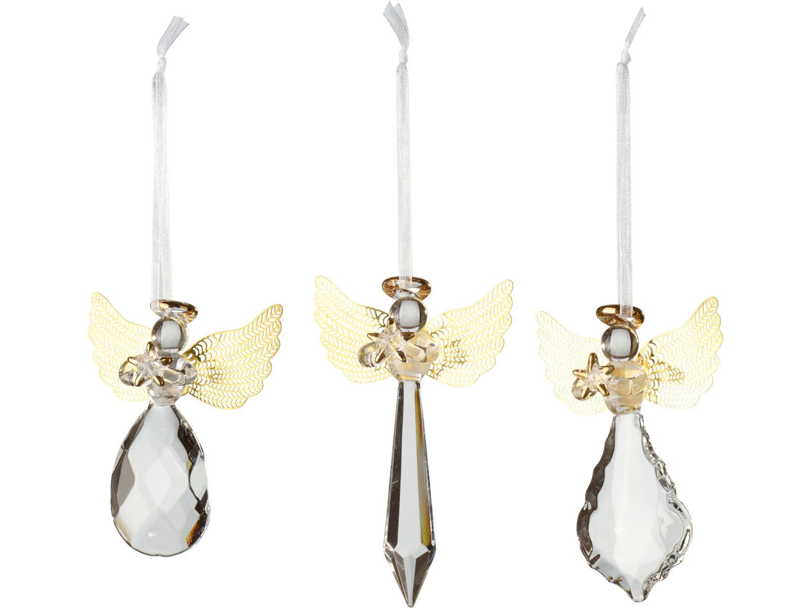 Villeroy & Boch Weihnachtsfigur Winter Collage Accessoires Glashänger Engel Set3