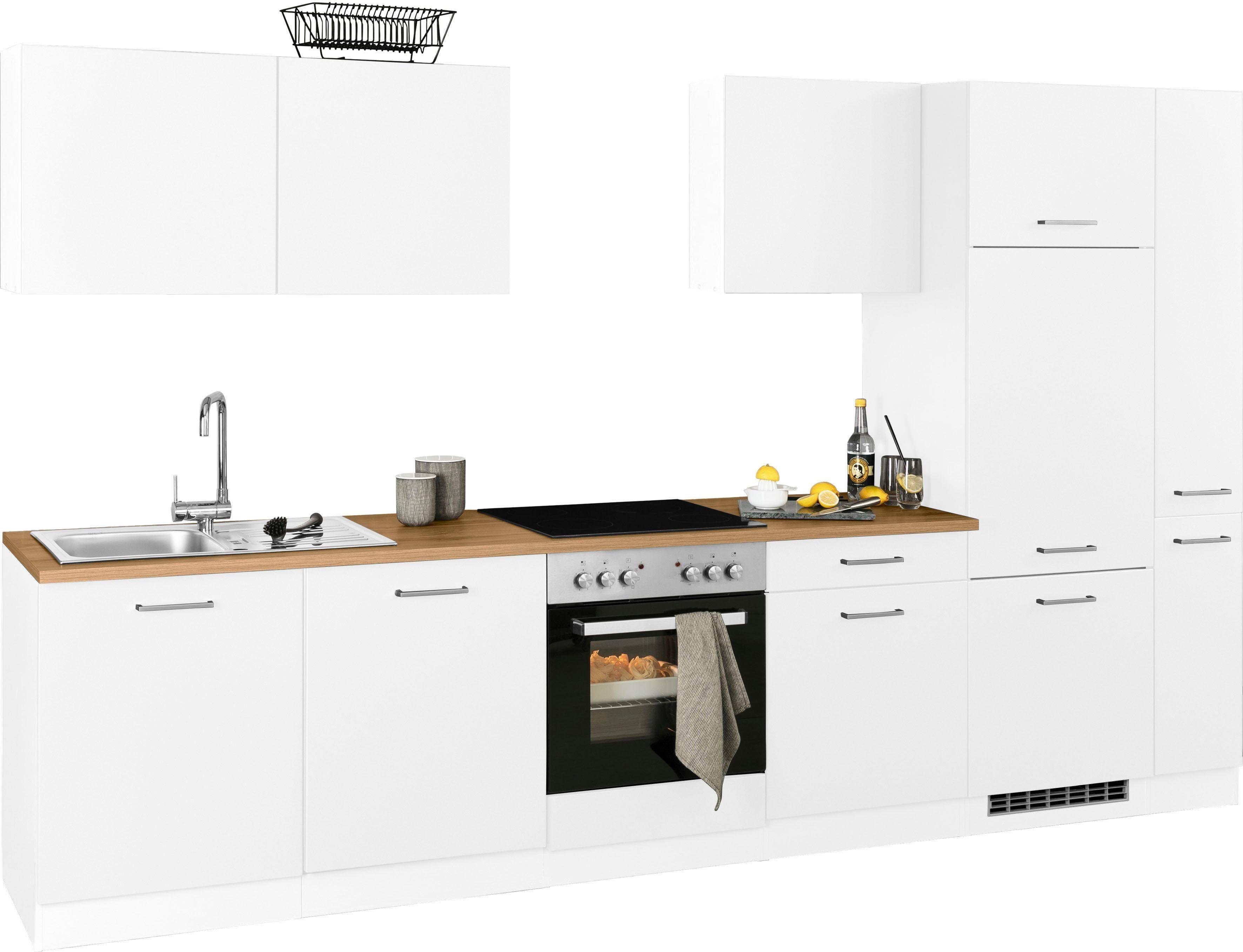 KOCHSTATION Küchenzeile KS-Kehl, ohne E-Geräte, Breite 330 cm, für Kühlschrank