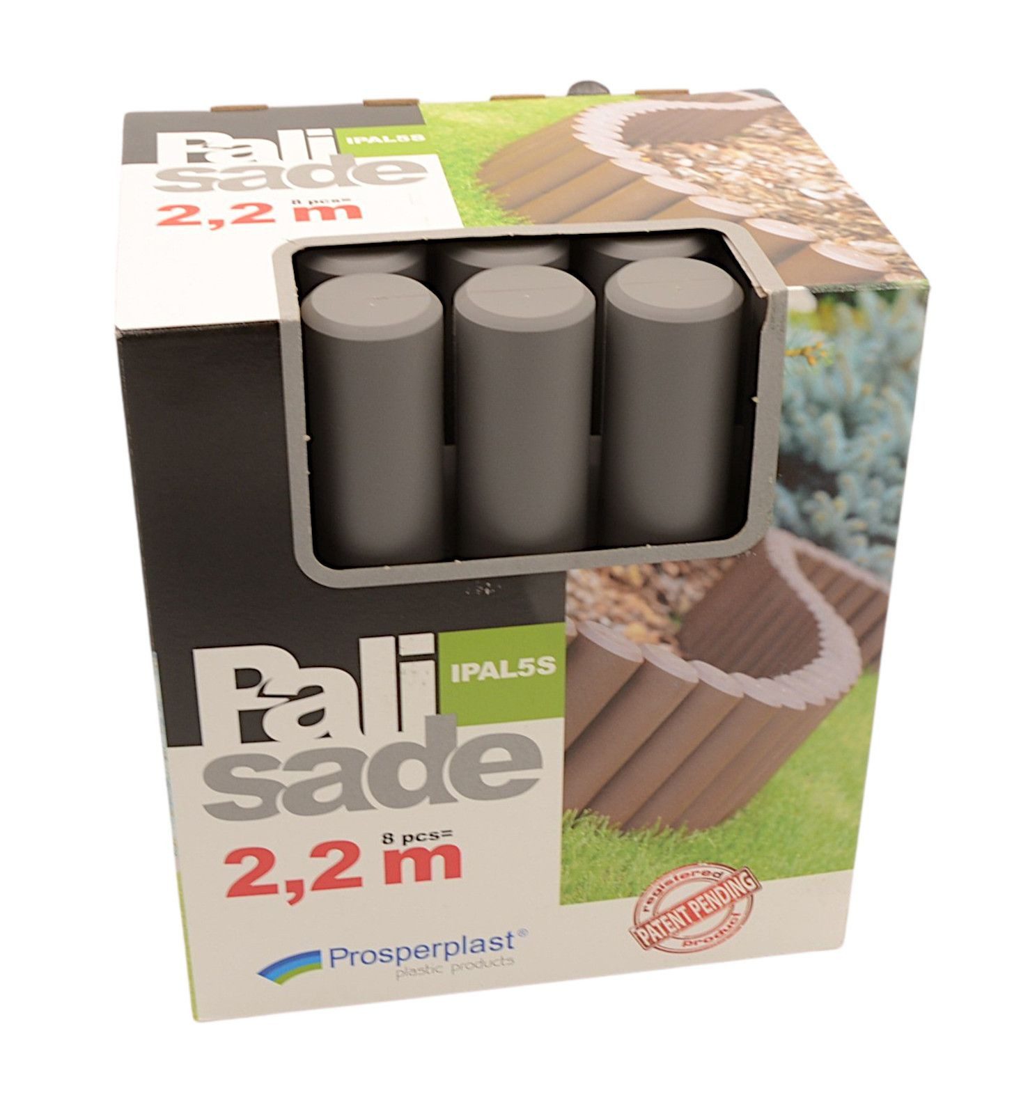 Prosperplast Rasenkante Gartenpalisade anthrazit Beeteinfassung Beetumrandung Beetpalisade Ras